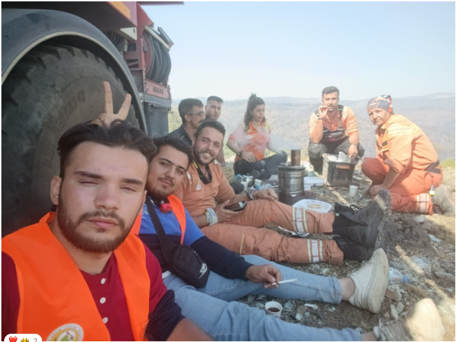 Yangın Bölgesinde Diğer STK 'lar ile İş Birliği yapılmıştır.